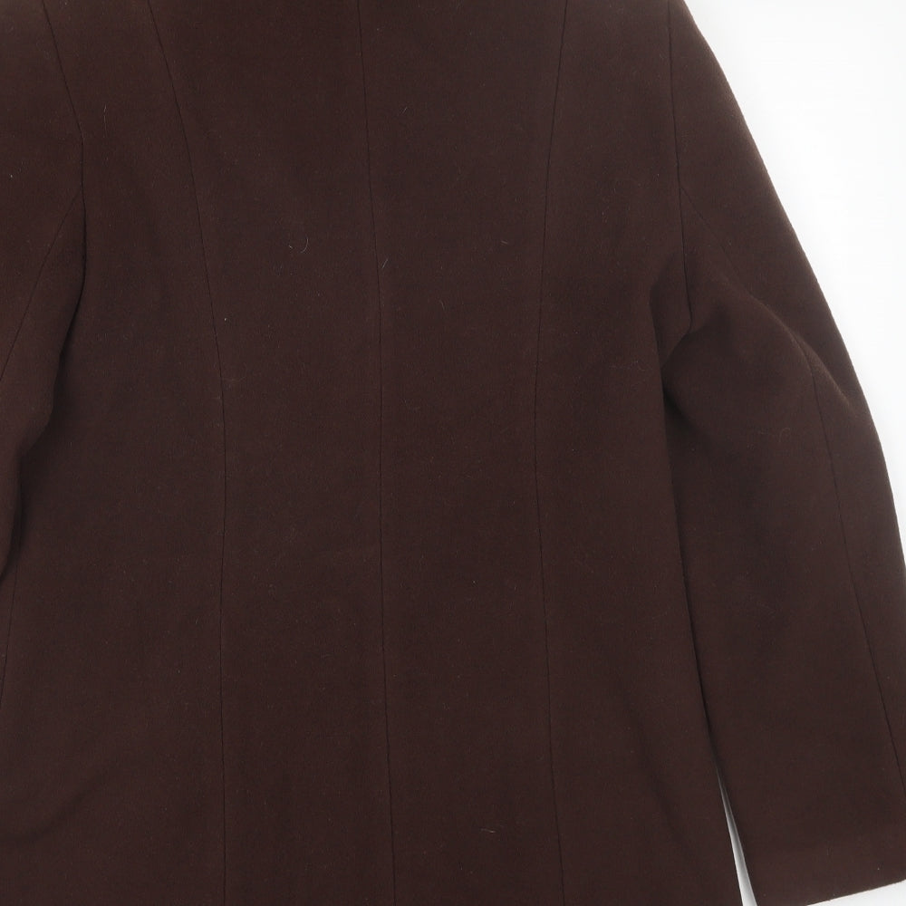 Dorothy Perkins Womens Brown   Pea Coat Jacket Size 14