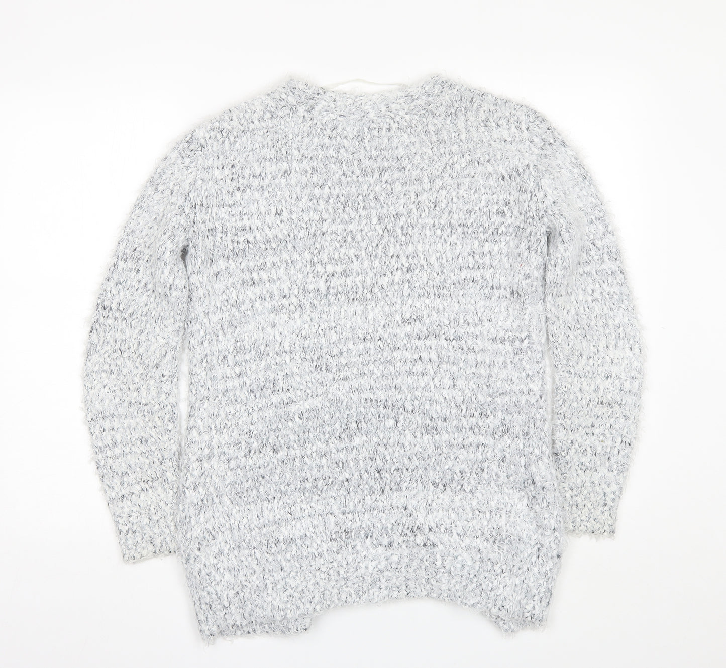 Atmosphere Womens Grey V-Neck  Polyester Cardigan Jumper Size 6