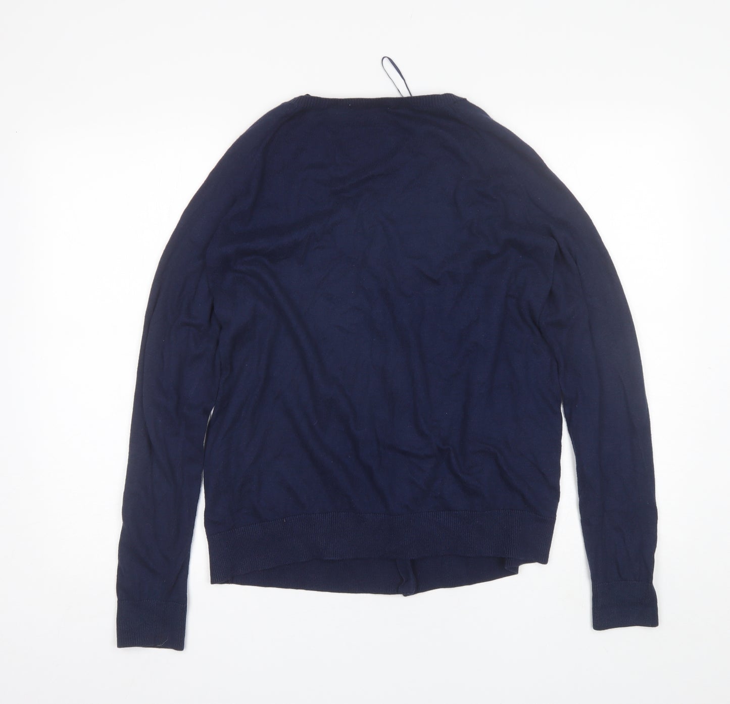 TU Womens Blue Round Neck  Cotton Cardigan Jumper Size 20