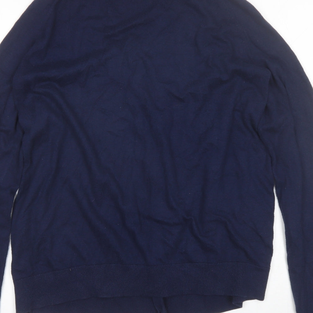 TU Womens Blue Round Neck  Cotton Cardigan Jumper Size 20
