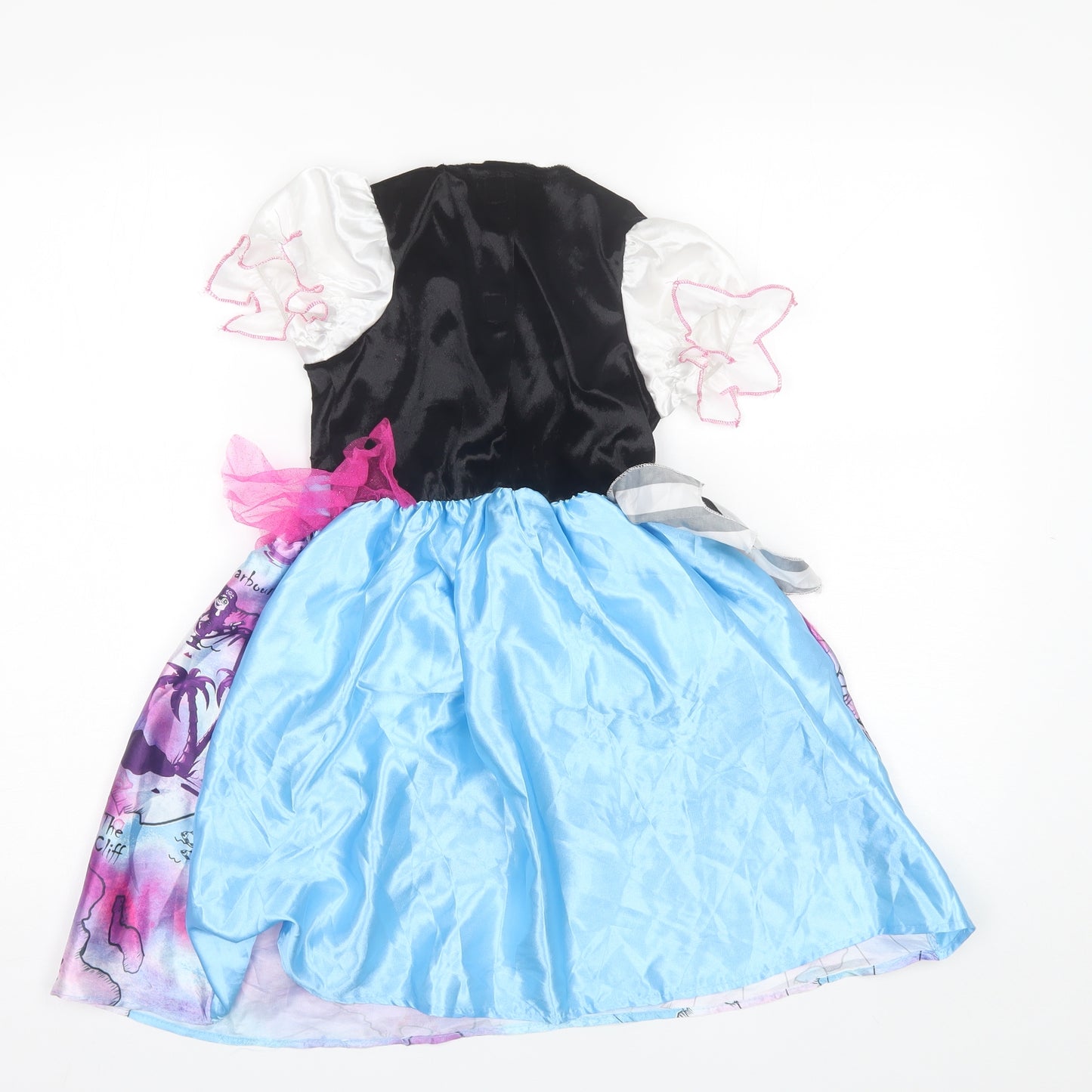 George Girls Black  Polyester Shift  Size 5-6 Years  Round Neck  - Pirate Costume