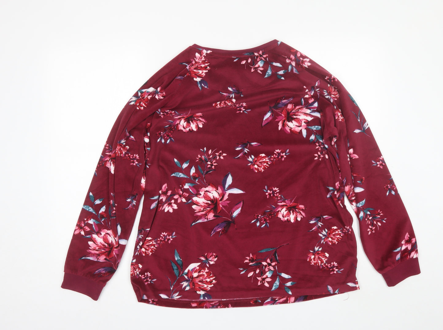 Love to Lounge Womens Red Floral Polyester Top Pyjama Top Size L