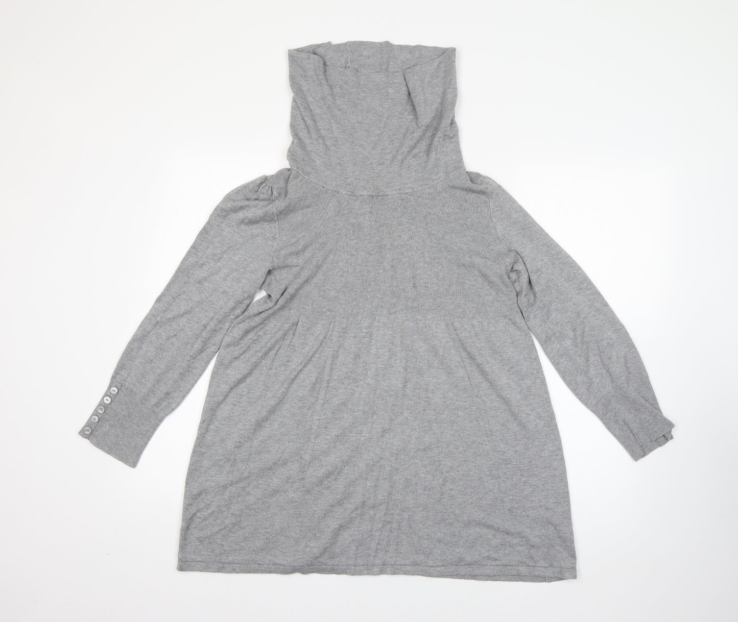 George Womens Grey Cowl Neck  Viscose Pullover Jumper Size 20