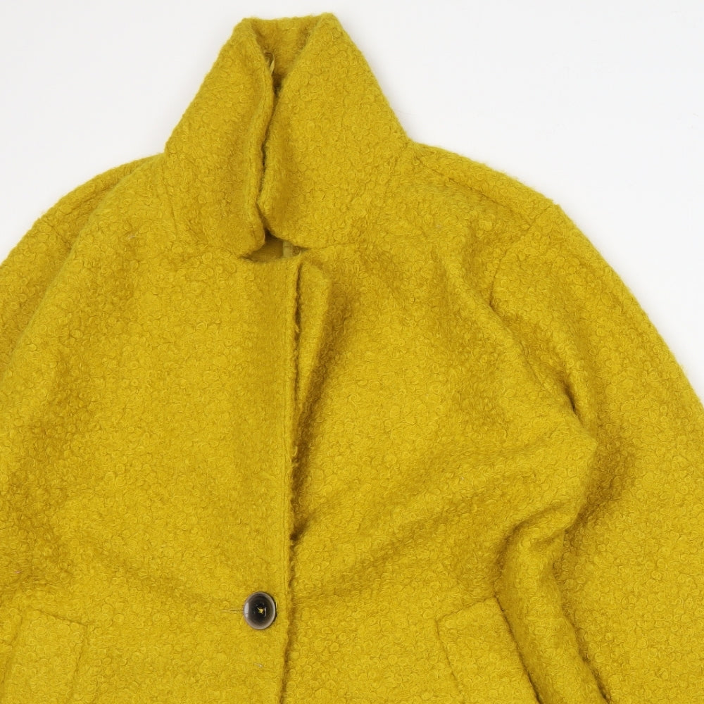 Nutmeg Womens Yellow   Jacket Coat Size 20  Button