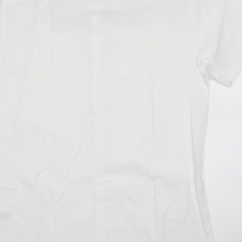 George Boys White  Cotton Basic Button-Up Size 16 Years Collared Button
