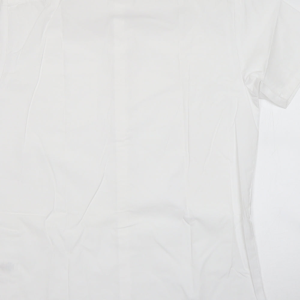 George Boys White  Cotton Basic Button-Up Size 16 Years Collared Button