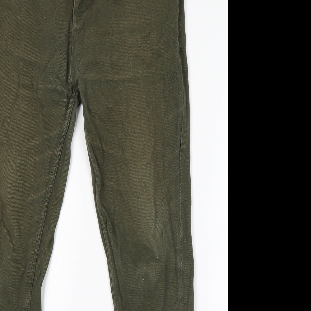 Denim Co Mens Green  Cotton Straight Jeans Size 34 L28 in Regular