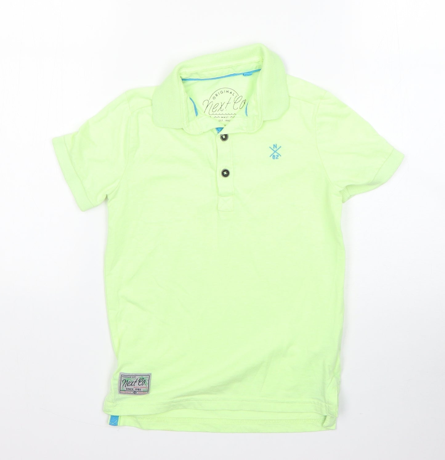 NEXT Boys Green  Cotton Basic Polo Size 5 Years Collared