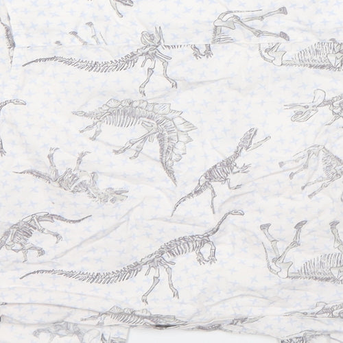 Monsoon Boys White  Cotton Basic Button-Up Size 5 Years Henley Button - dinosaurs