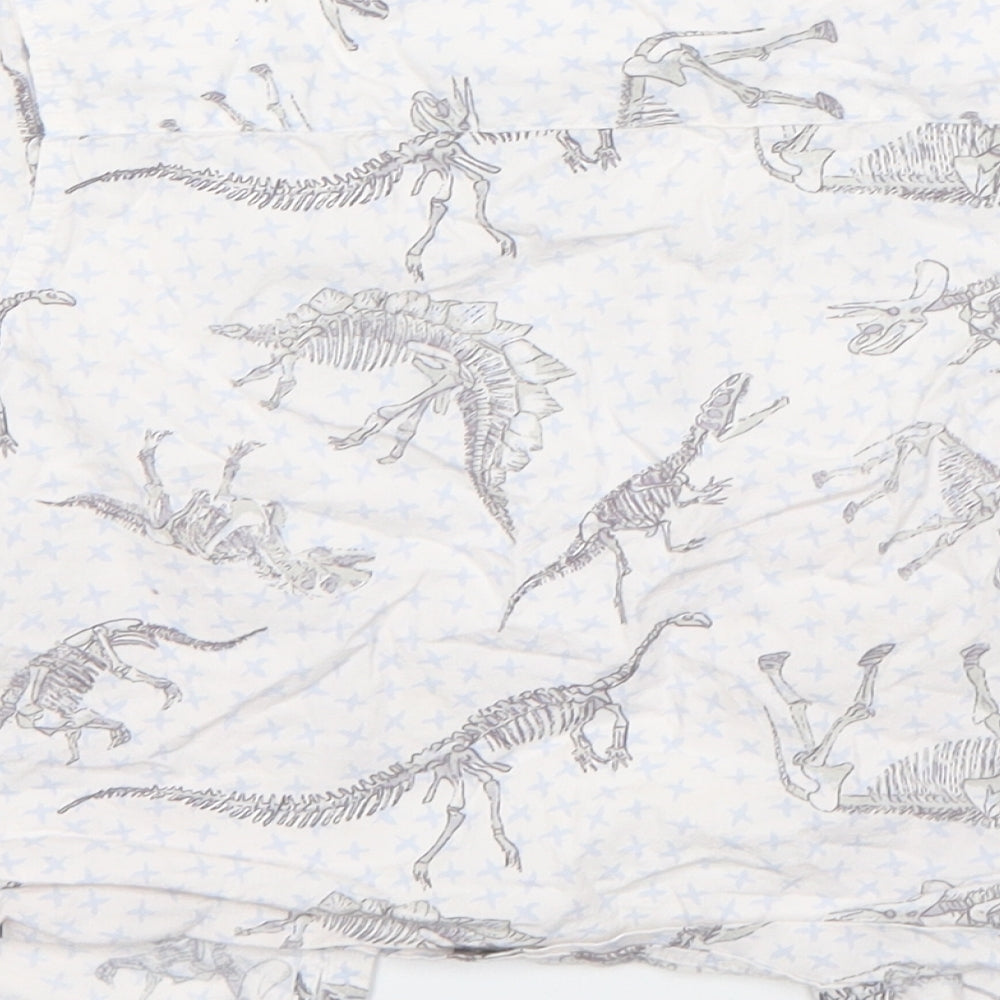 Monsoon Boys White  Cotton Basic Button-Up Size 5 Years Henley Button - dinosaurs