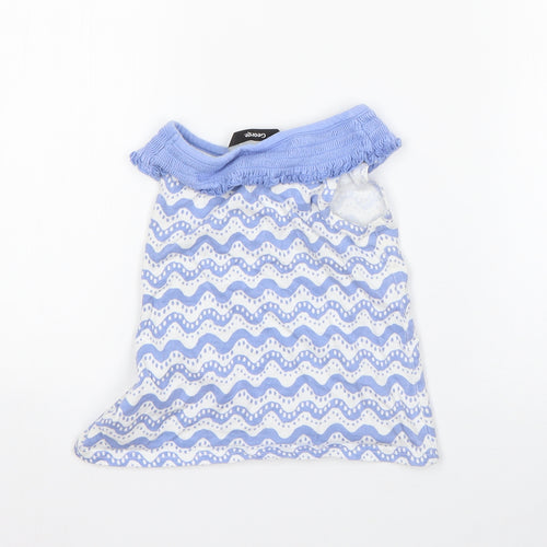 George Girls Blue Striped Cotton A-Line  Size 18-24 Months