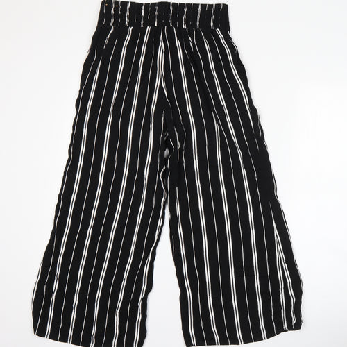 Hollister Womens Black Striped Viscose Harem Trousers Size XS L21 in Regular