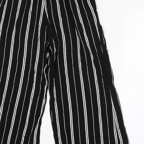 Hollister Womens Black Striped Viscose Harem Trousers Size XS L21 in Regular