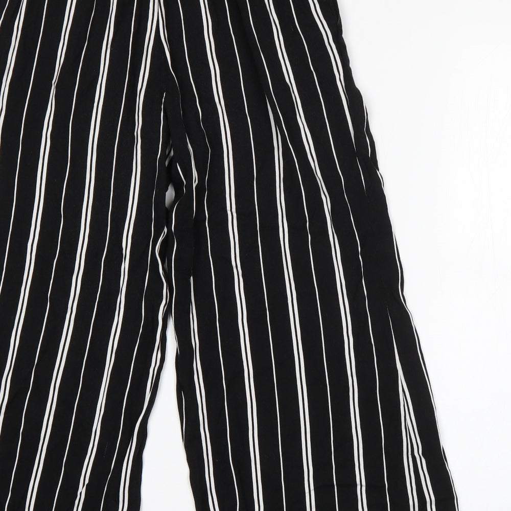 Hollister Womens Black Striped Viscose Harem Trousers Size XS L21 in Regular