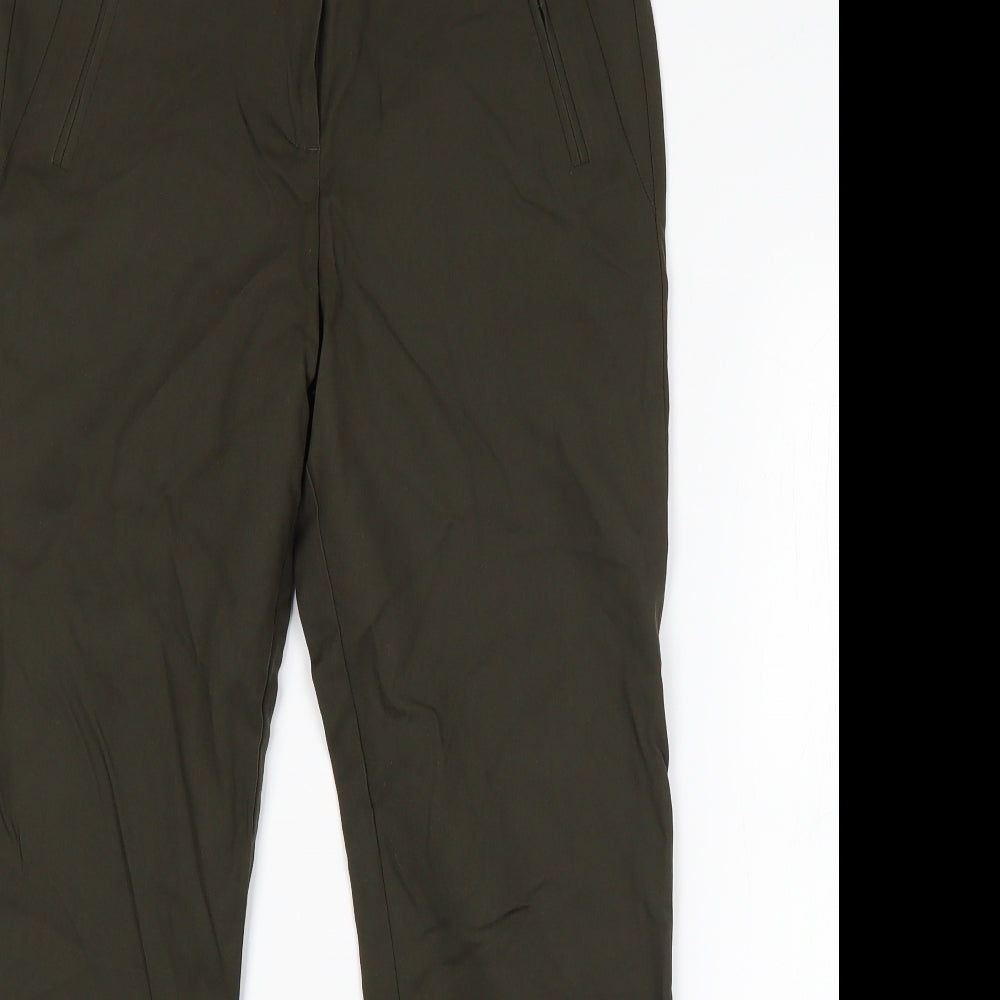 F&F Womens Green  Viscose Dress Pants Trousers Size 10 L24 in Regular