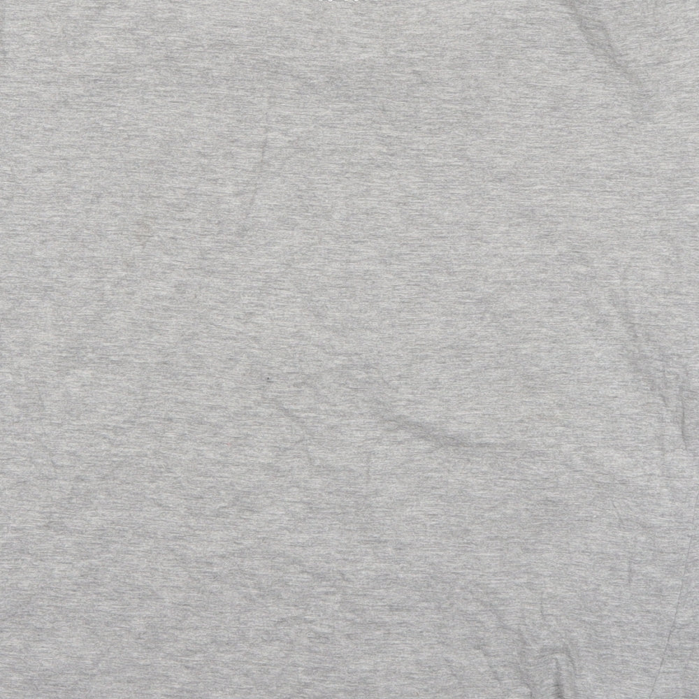 Boss Mens Grey  Cotton  T-Shirt Size L Round Neck