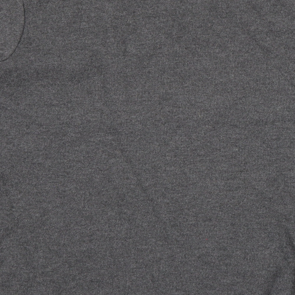 Zara Womens Grey Round Neck  Cotton Pullover Jumper Size S
