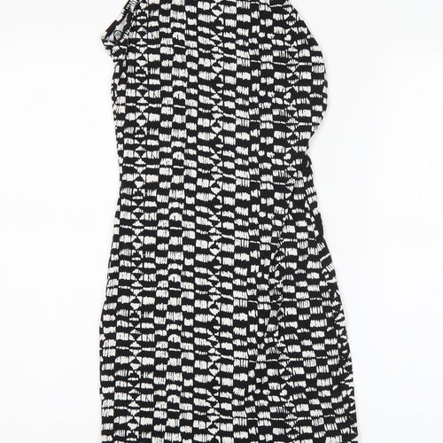 Miss Selfridge Womens Black  Viscose Pencil Dress  Size 8  Square Neck