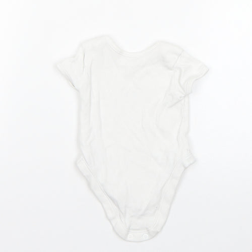 George Boys White  Cotton Romper One-Piece Size 0-3 Months