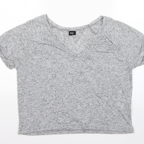 BDG Womens Grey  Polyester Basic Blouse Size S V-Neck