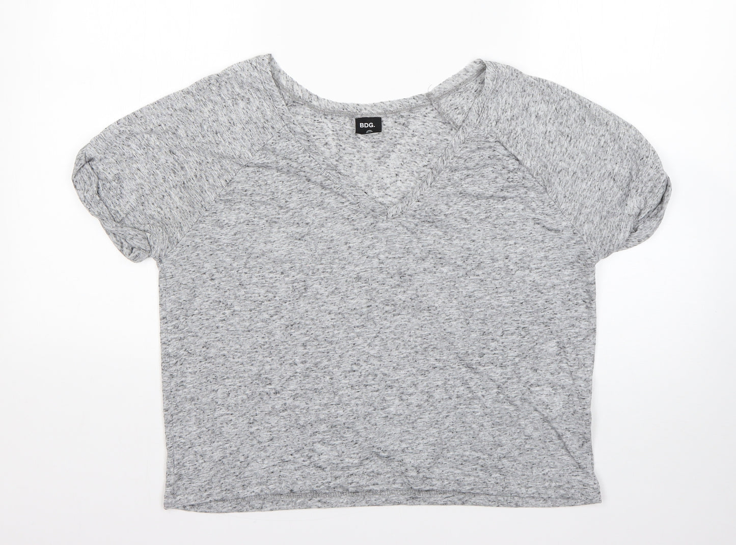 BDG Womens Grey  Polyester Basic Blouse Size S V-Neck