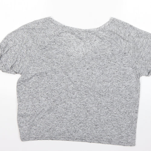 BDG Womens Grey  Polyester Basic Blouse Size S V-Neck