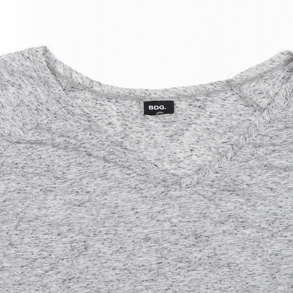 BDG Womens Grey  Polyester Basic Blouse Size S V-Neck