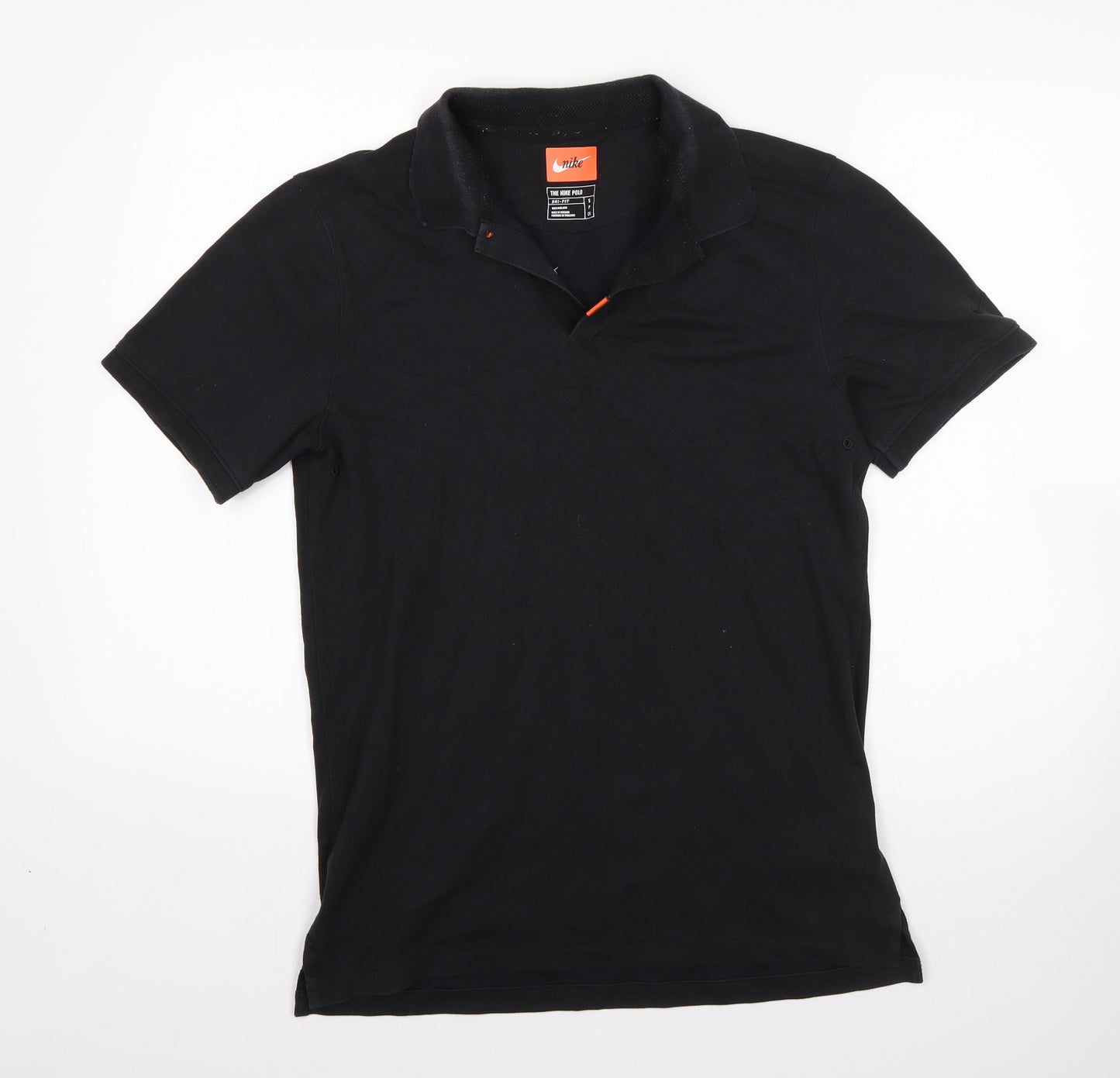 Nike Mens Black  Cotton  Polo Size S Collared