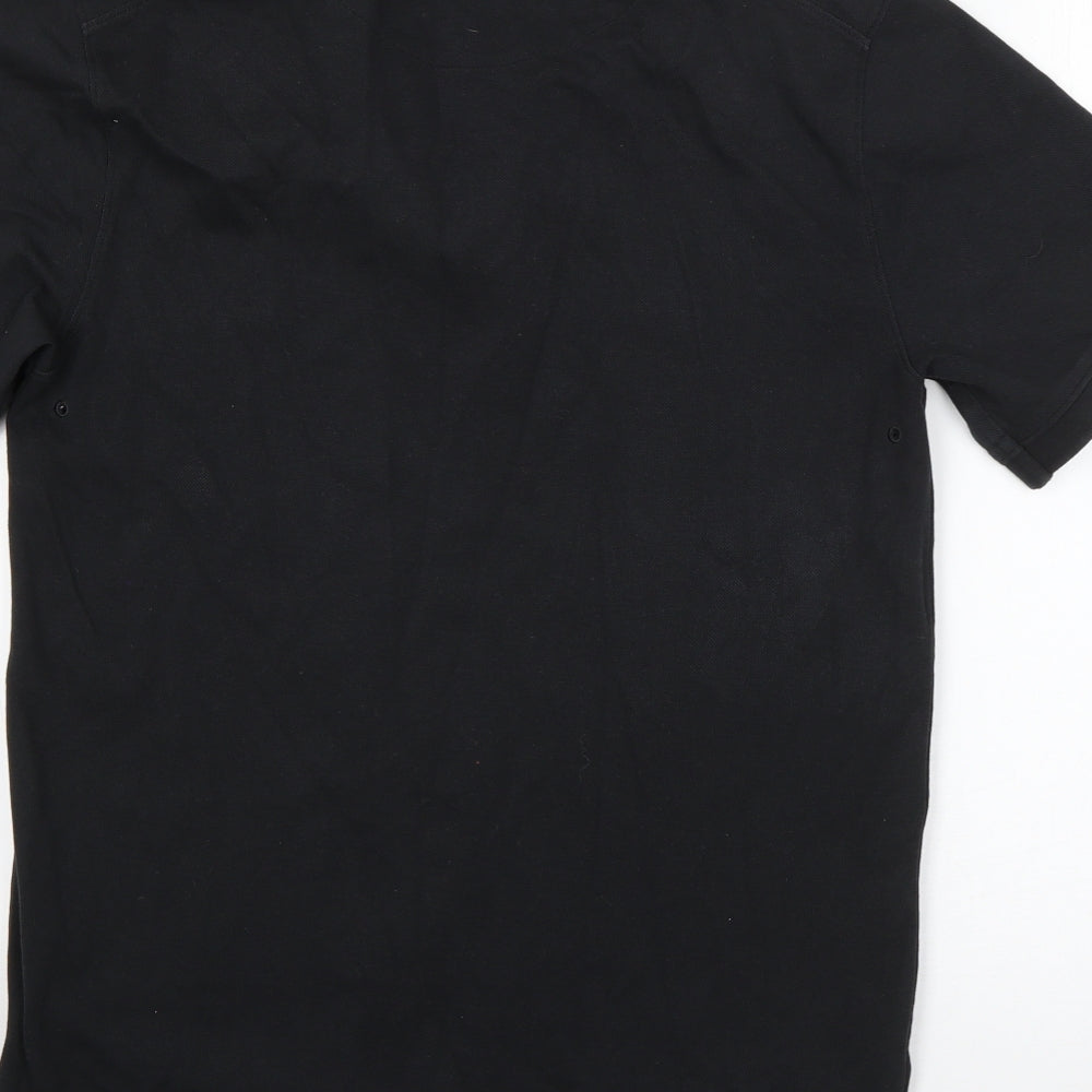 Nike Mens Black  Cotton  Polo Size S Collared