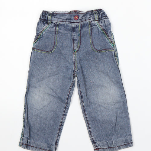 George Boys Blue  Cotton  Jeans Size 12-18 Months