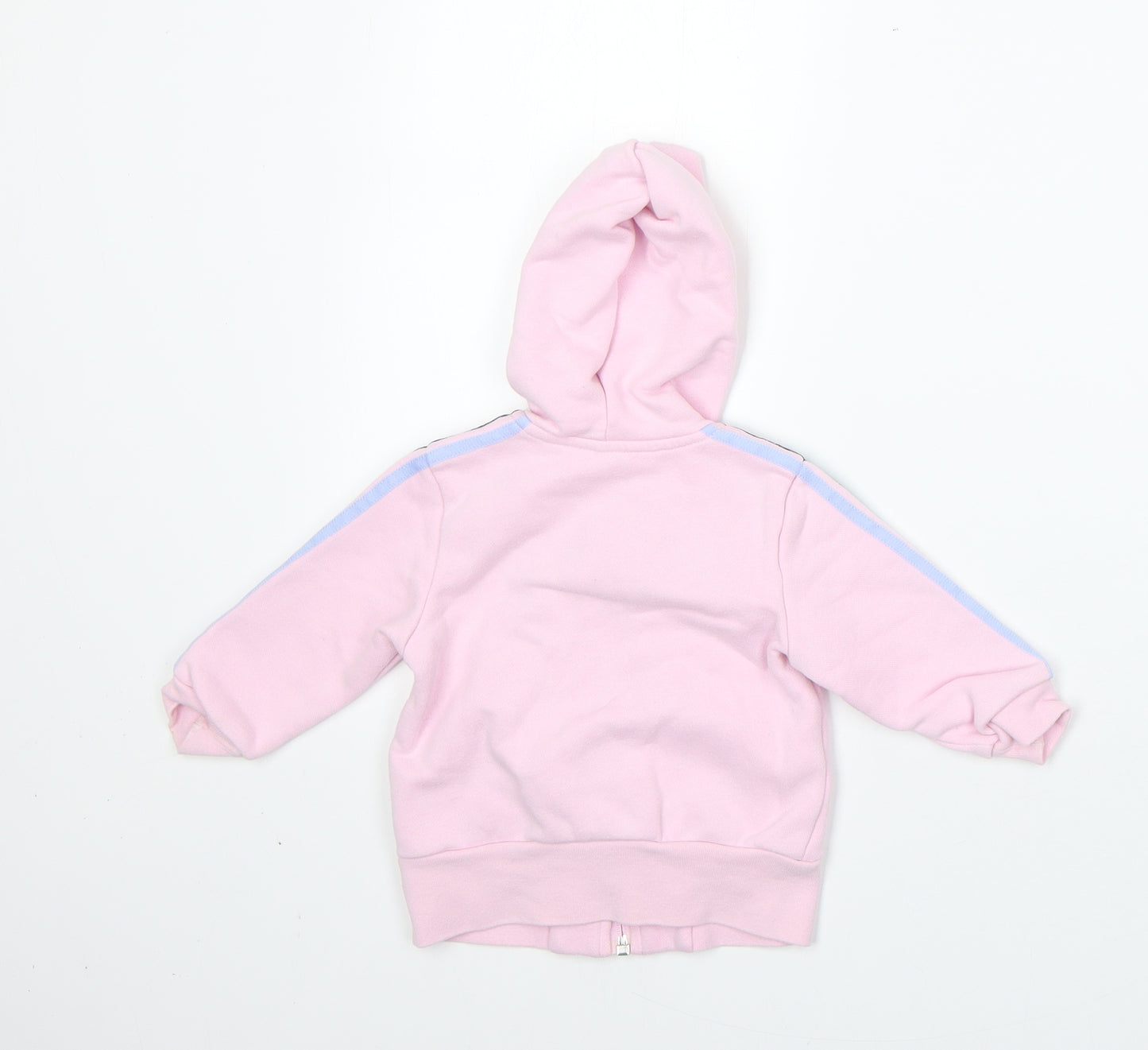 adidas Girls Pink  Cotton Full Zip Jumper Size 6-9 Months  Zip