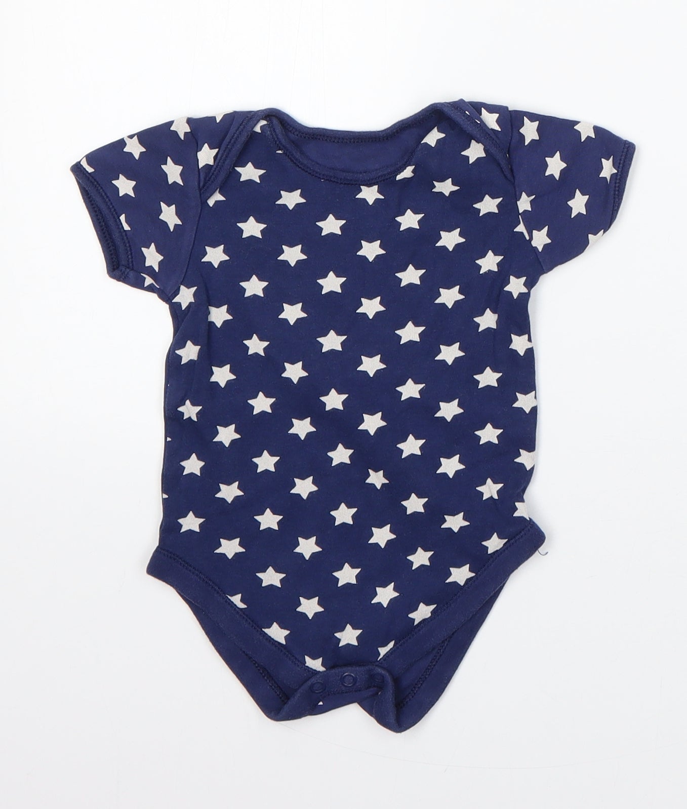George Boys Blue Polka Dot Cotton Romper One-Piece Size 12-18 Months