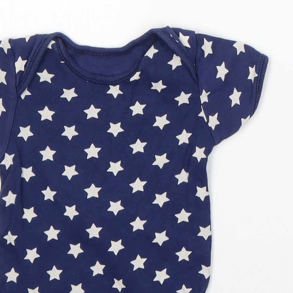 George Boys Blue Polka Dot Cotton Romper One-Piece Size 12-18 Months