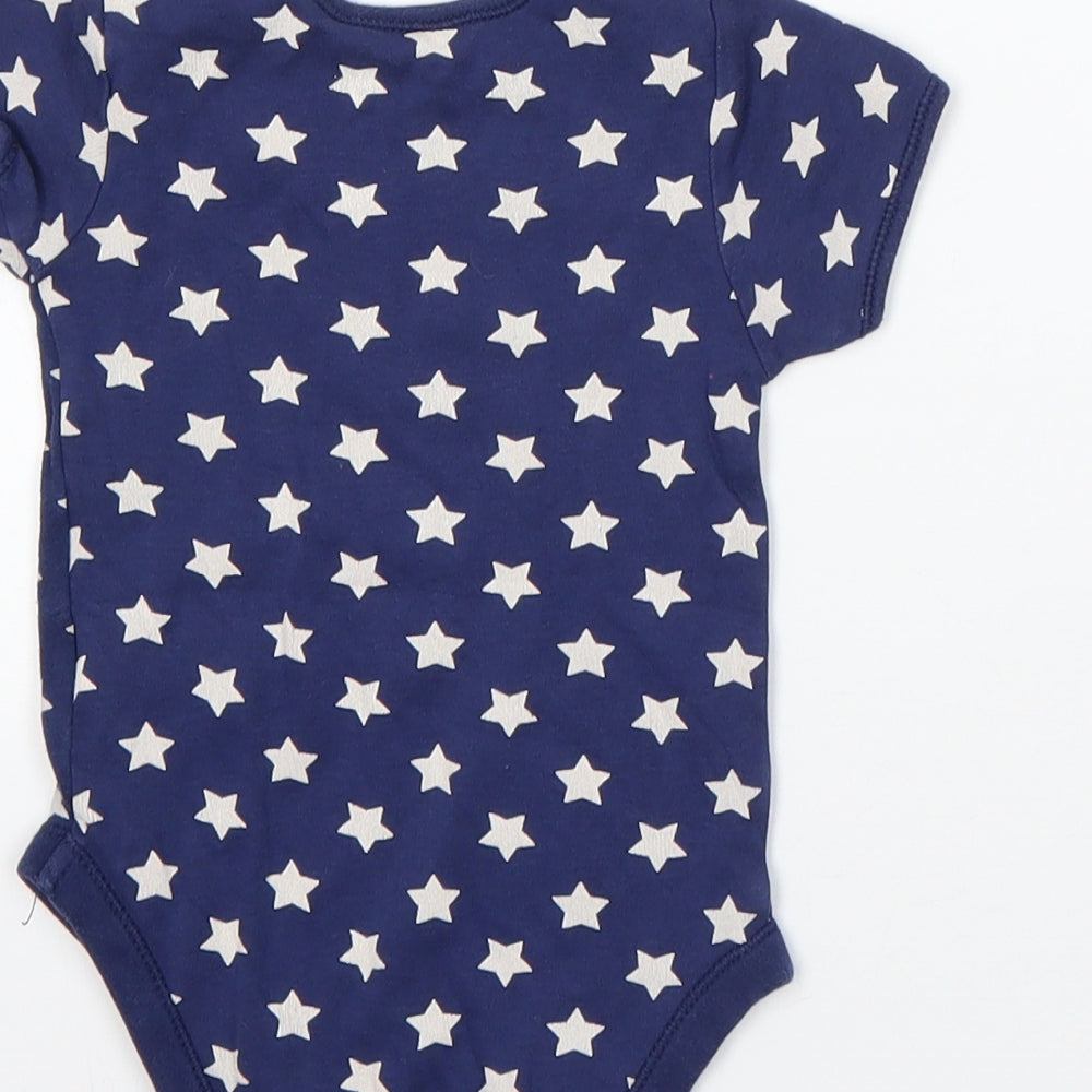 George Boys Blue Polka Dot Cotton Romper One-Piece Size 12-18 Months