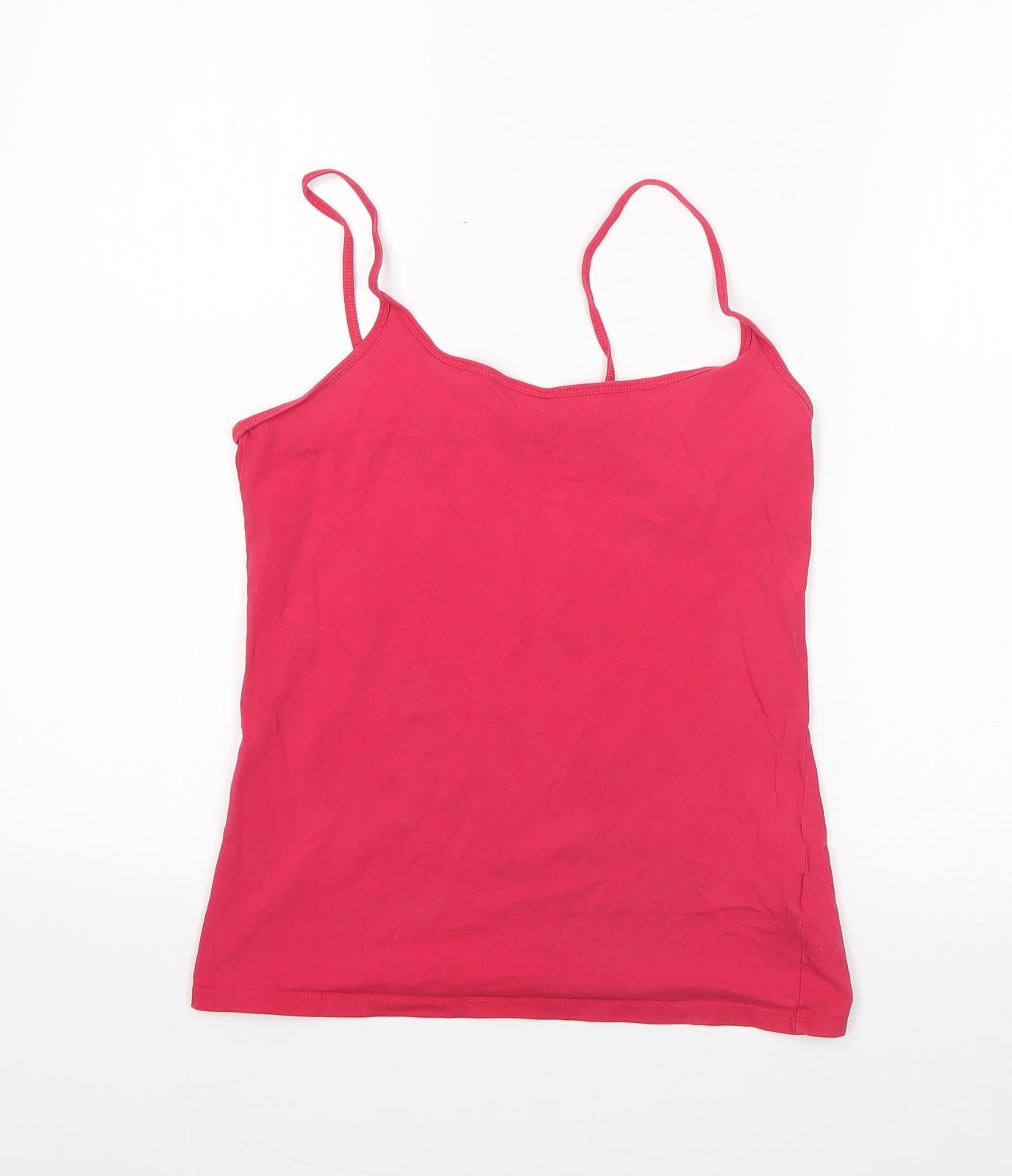 NEXT Womens Pink  Cotton Basic Tank Size 10 V-Neck