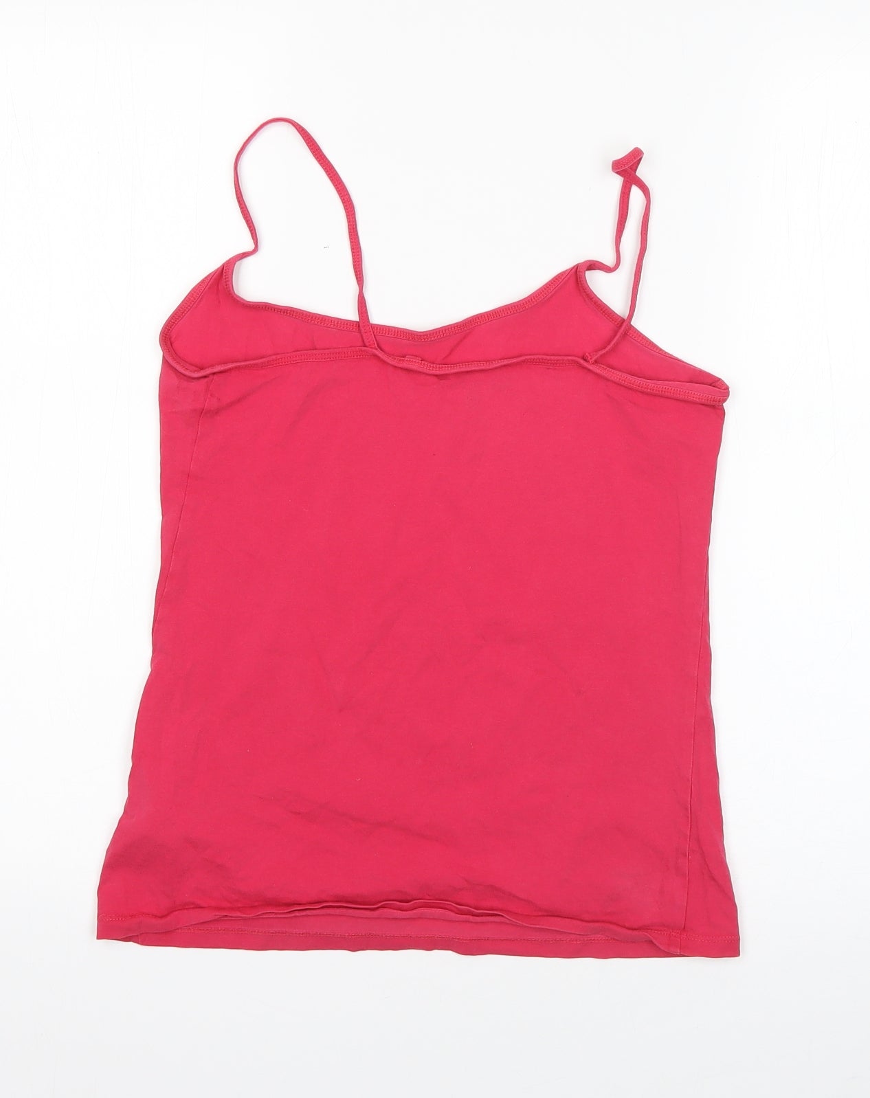 NEXT Womens Pink  Cotton Basic Tank Size 10 V-Neck