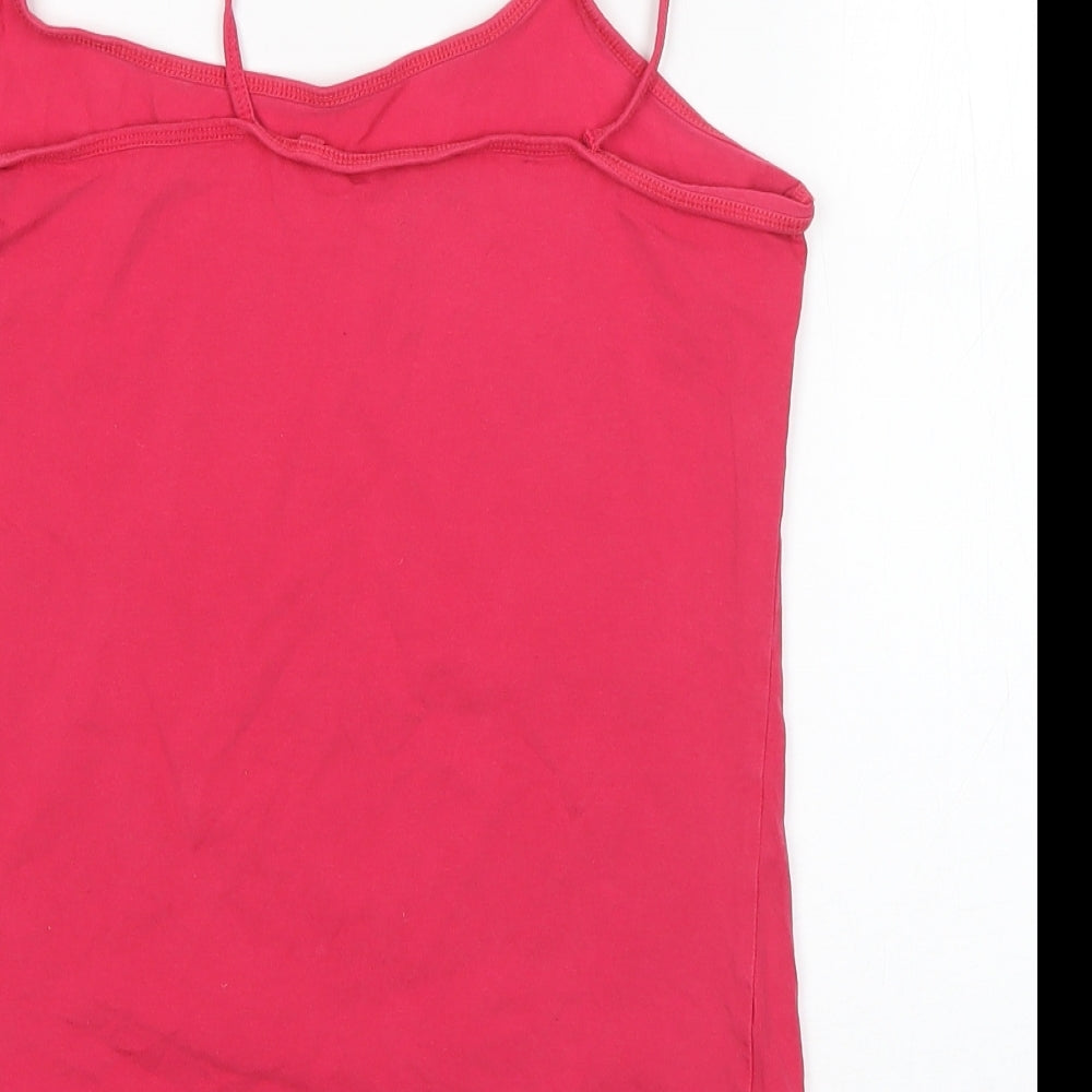 NEXT Womens Pink  Cotton Basic Tank Size 10 V-Neck