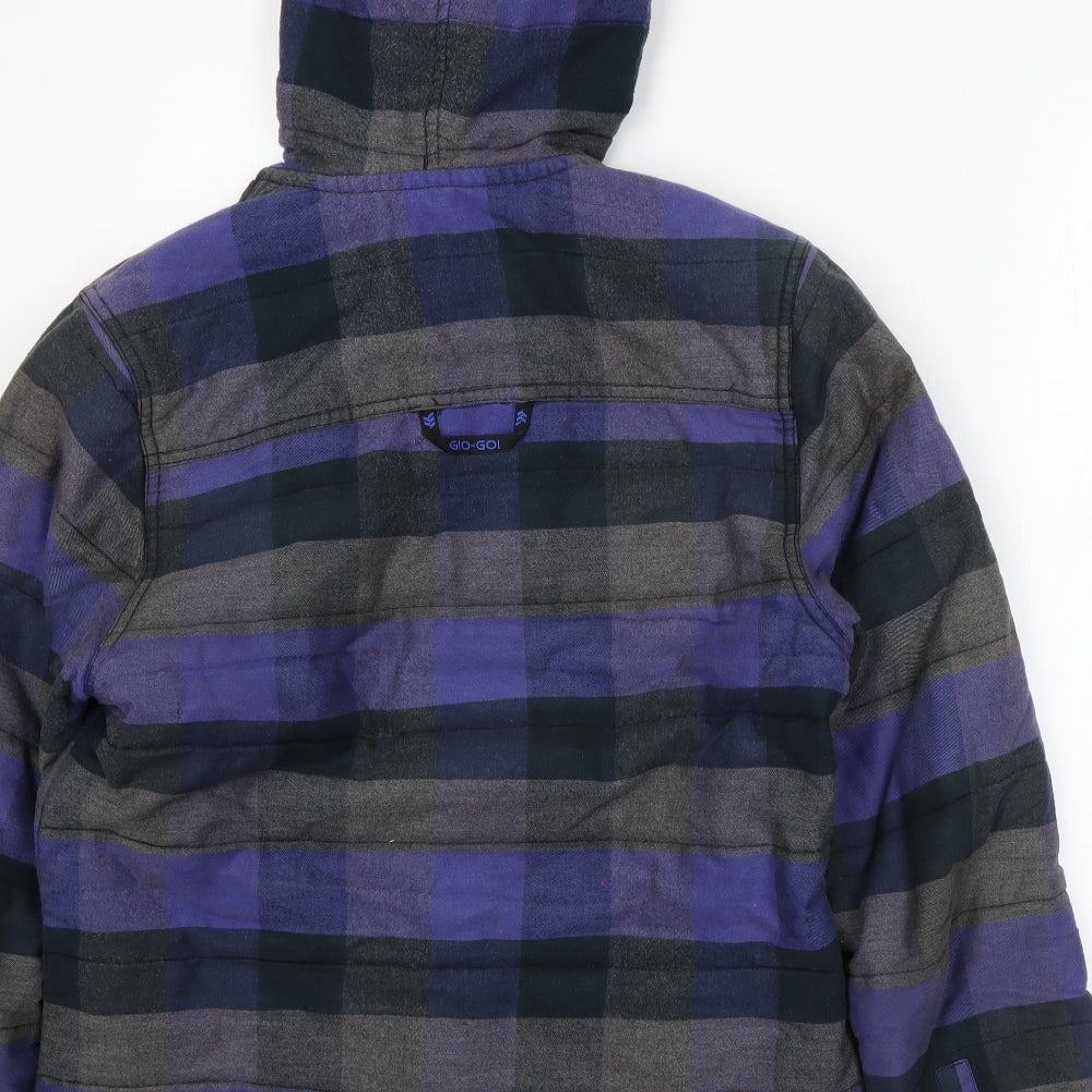 Gio Goi Mens Blue Check  Jacket Coat Size M  Button