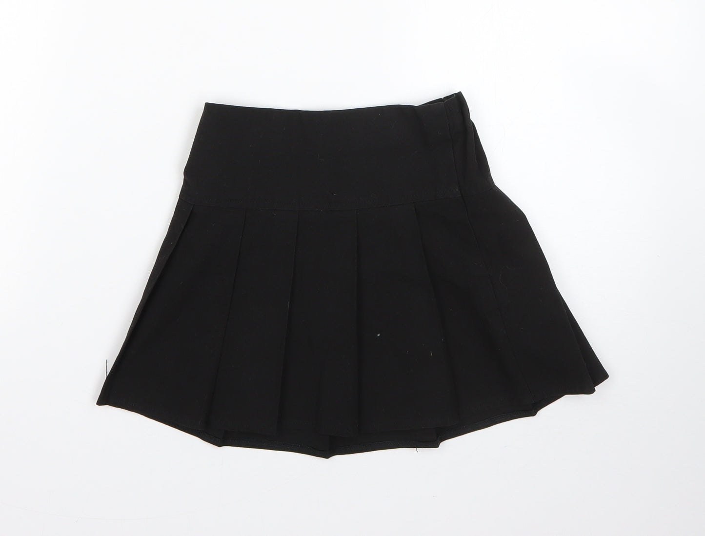 M&S Girls Black  Polyester Skater Skirt Size 2-3 Years  Regular