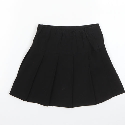 M&S Girls Black  Polyester Skater Skirt Size 2-3 Years  Regular