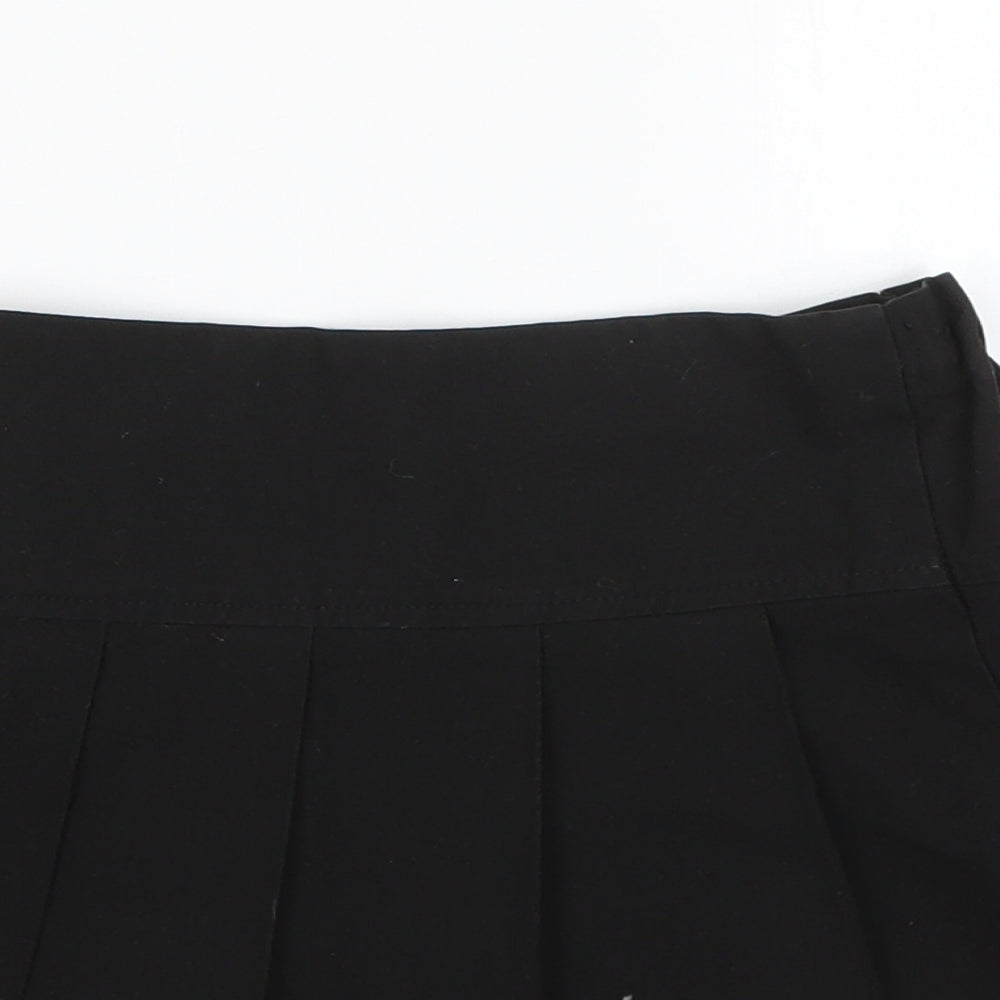 M&S Girls Black  Polyester Skater Skirt Size 2-3 Years  Regular