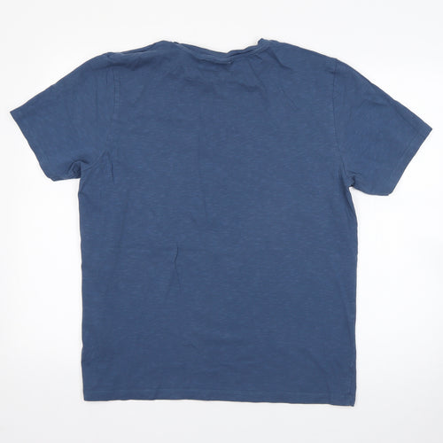 NEXT Mens Blue  Cotton  T-Shirt Size L Round Neck  - marvel