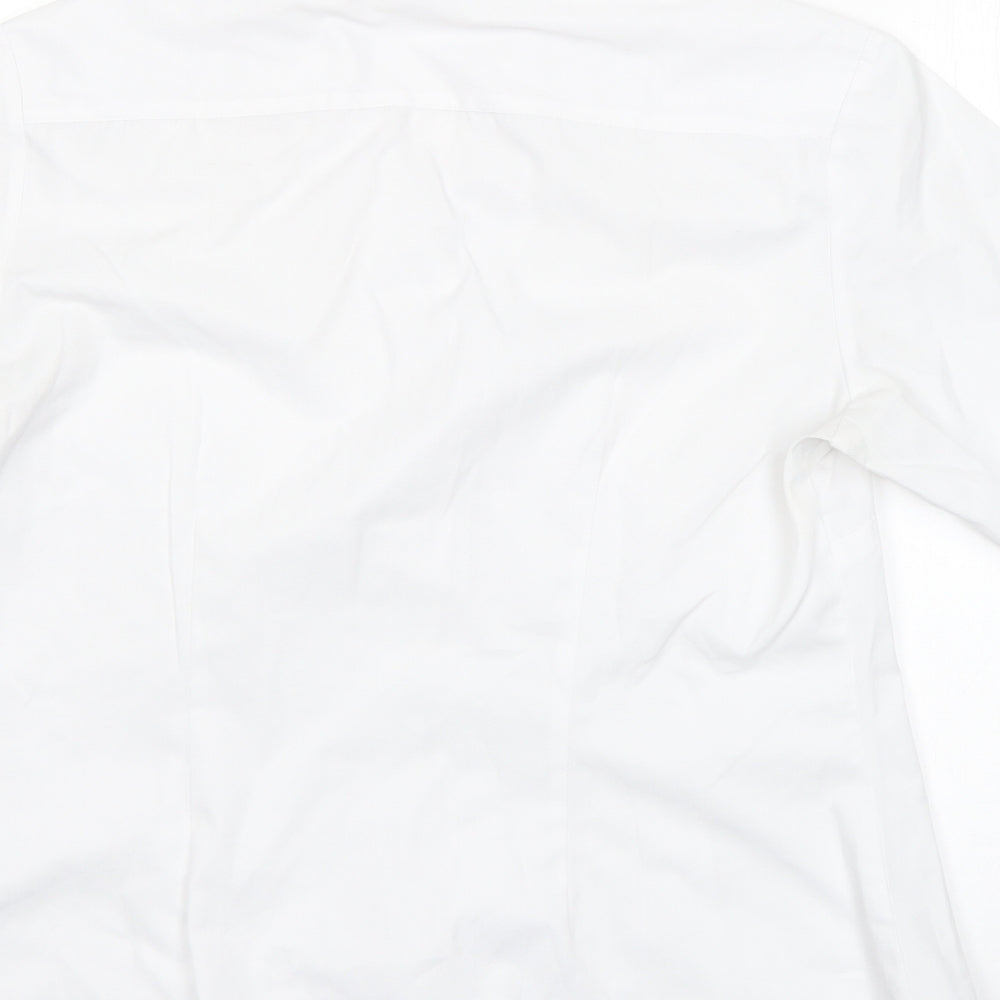 Wensum Womens White  Cotton Basic Blouse Size 12 Collared