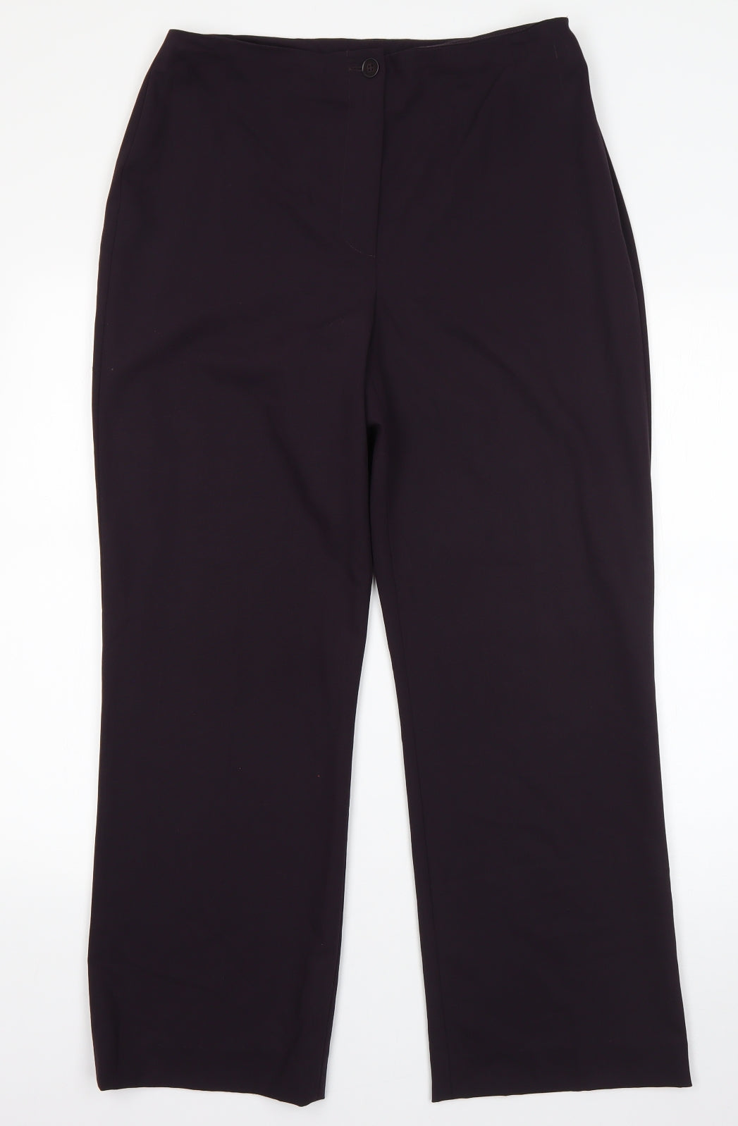 GEORGES RECH Womens Purple  Wool Dress Pants Trousers Size 14 L26 in Regular