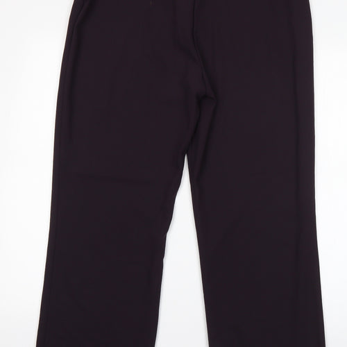 GEORGES RECH Womens Purple  Wool Dress Pants Trousers Size 14 L26 in Regular