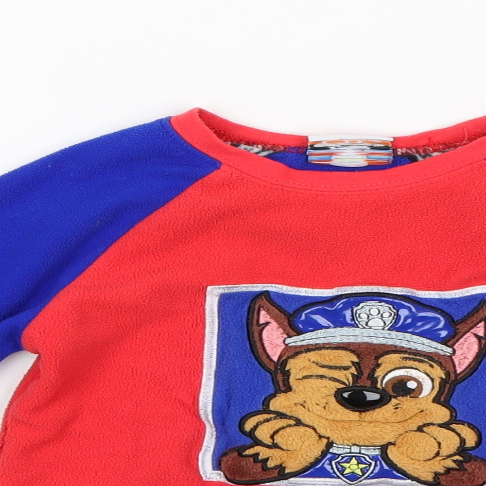 Primark Boys Red Round Neck  Polyester Pullover Jumper Size 3-4 Years   - Paw Patrol