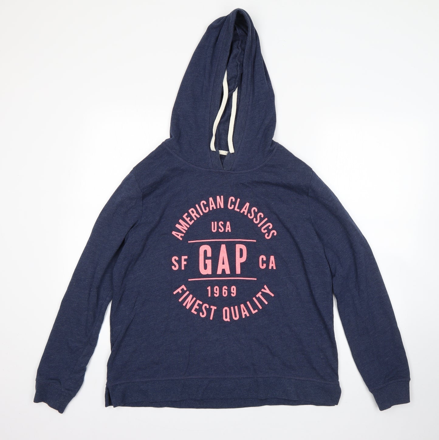 Gap Womens Blue  Cotton Pullover Hoodie Size L