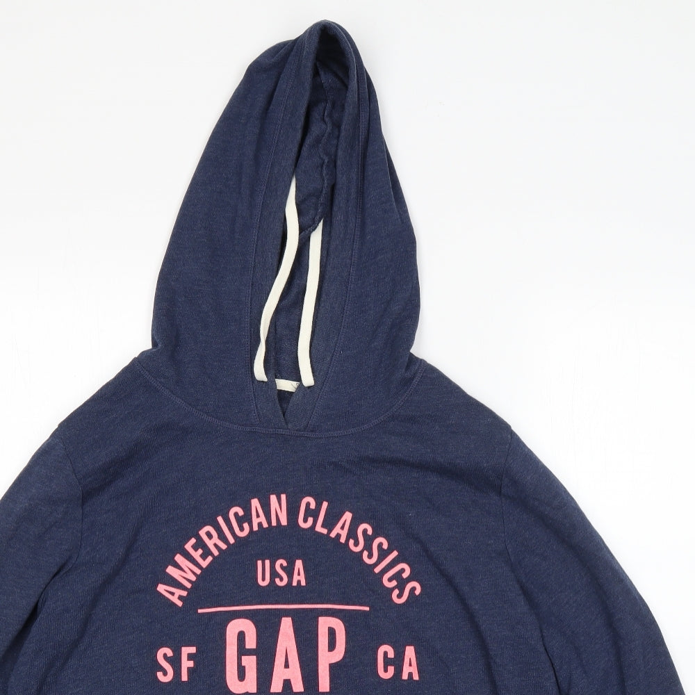 Gap Womens Blue  Cotton Pullover Hoodie Size L