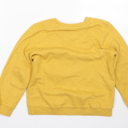 Nutmeg Boys Yellow Round Neck  Cotton Pullover Jumper Size 5-6 Years   - dinosaur