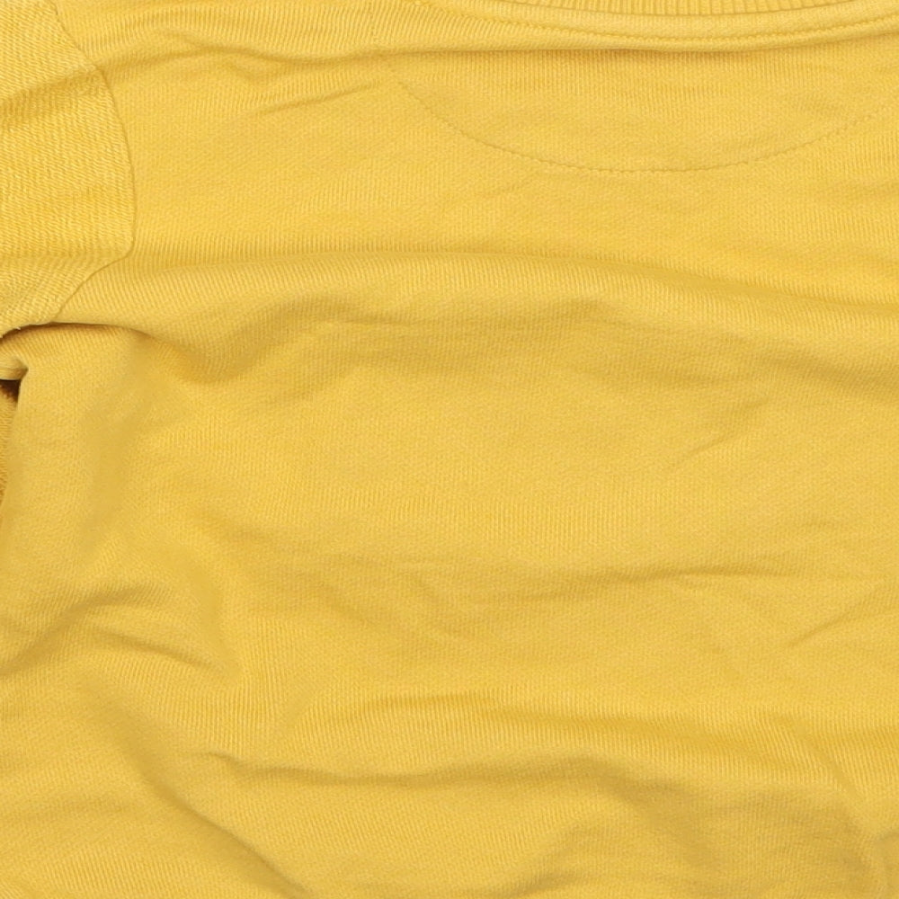 Nutmeg Boys Yellow Round Neck  Cotton Pullover Jumper Size 5-6 Years   - dinosaur